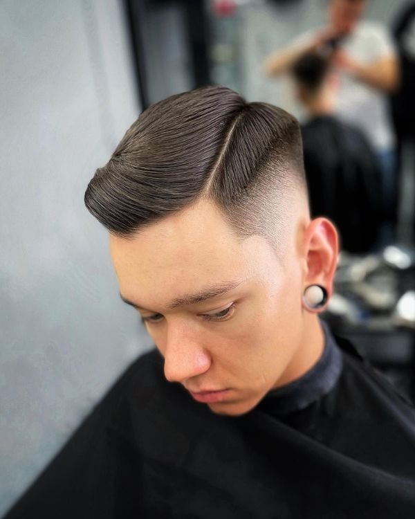 Edgy Part with High Fade