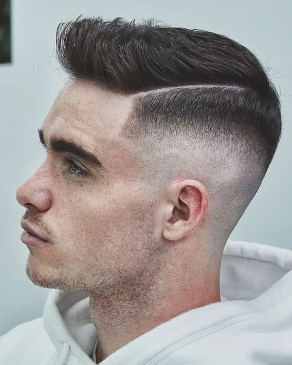 Faux Hawk with Part and High Fade