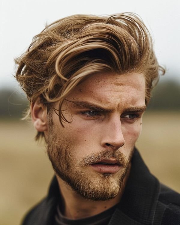 Long Flowing Side Part