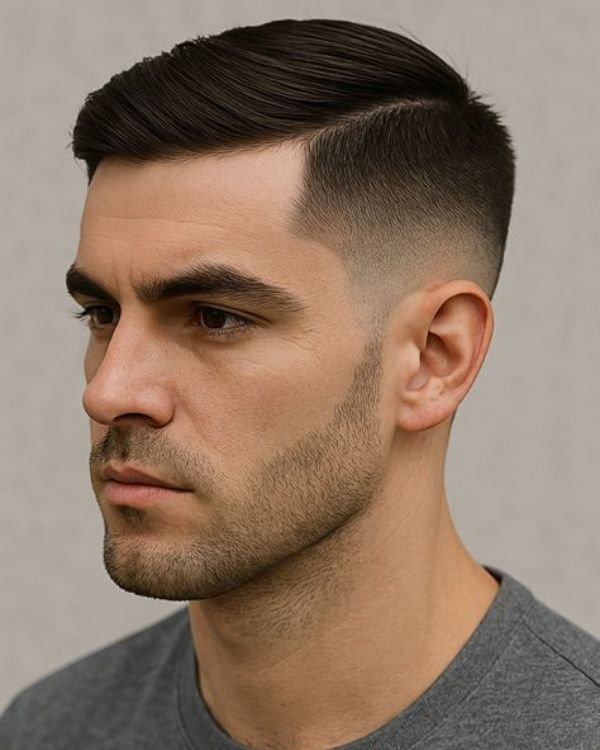Modern Side Part with Mid Fade
