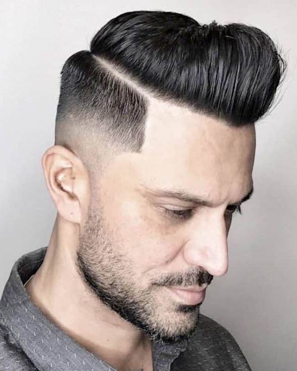 Sleek Hard Part with High Drop Fade