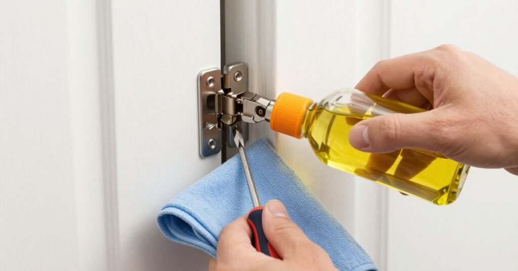 tools to fix a squeaky door.