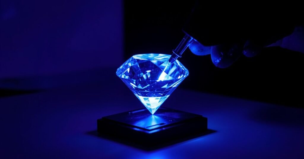 Black Light (UV Light) Test of diamond